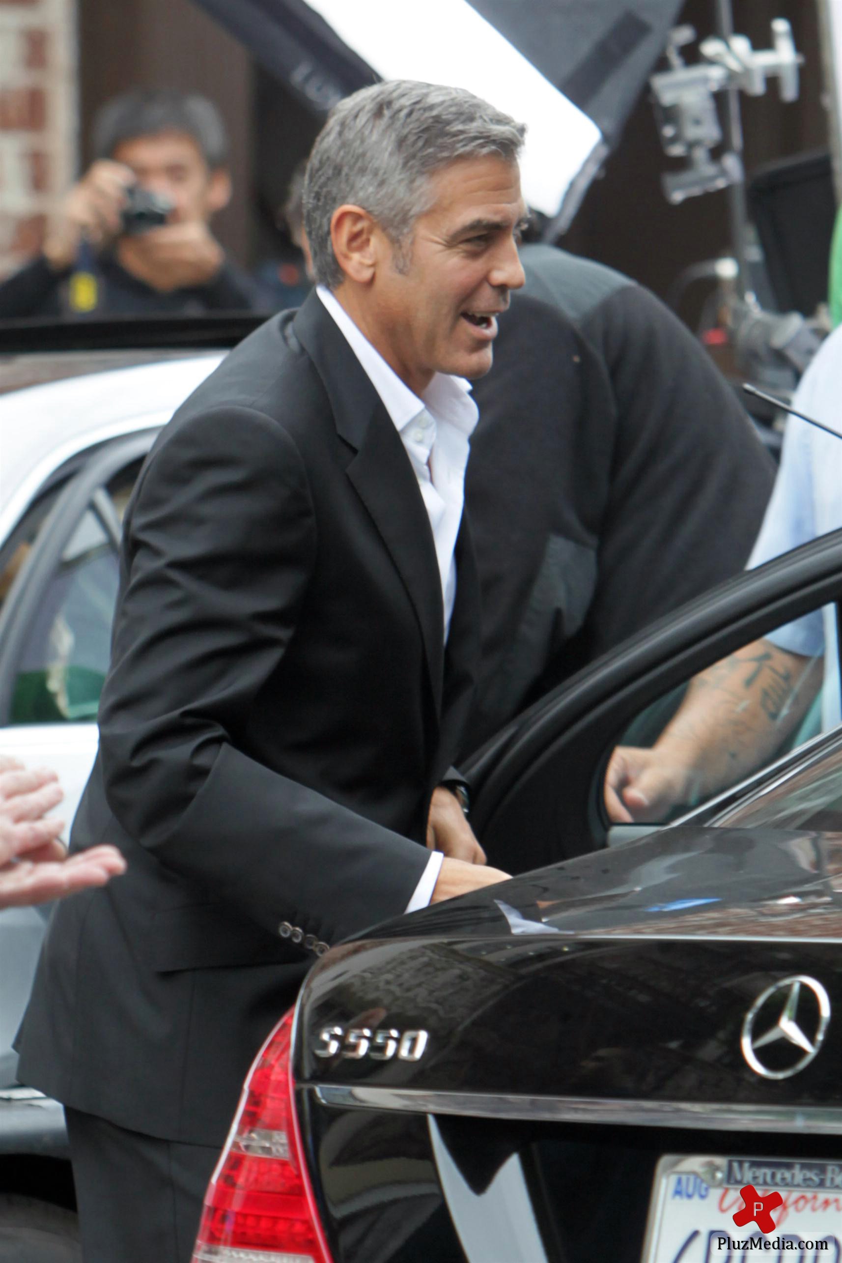 George Clooney on the set of a Mercedes Benz E300 L advert photos | Picture 78317